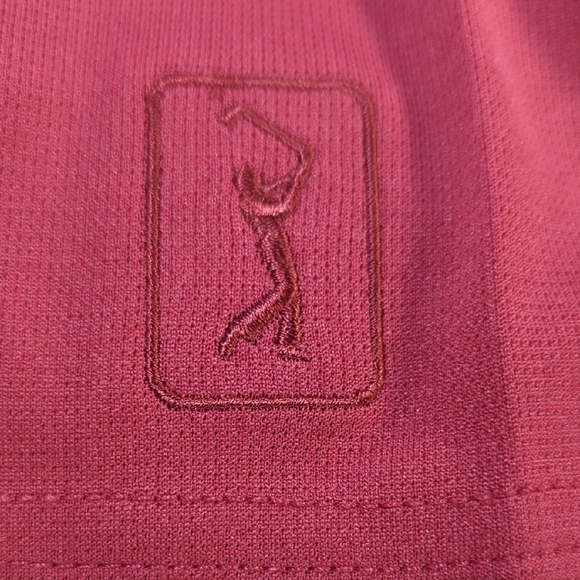 PGA Tour Red Performance Polo Shirt - Picture 12 of 15